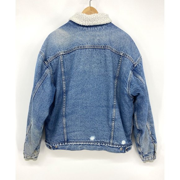 Levi's Jackets & Coats Rare Vintage Levis Sherpa Lined Denim Trucker Jacket Size Large Made